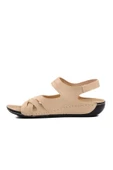 Bej Kadın Düz Sandalet thumbnail 2