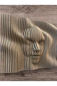 Parametric Dalgalı Ahşap Tablo Antrasit Ve Beyaz thumbnail 3