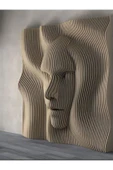 Parametric Dalgalı Ahşap Tablo Antrasit Ve Beyaz thumbnail 1
