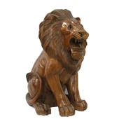 Periboia Ahşap Aslan Figürü 50 cm thumbnail 1
