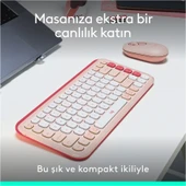 LOGITECH Pop Icon Bluetooth Klavye & Mouse Seti Pembe (Türkçe Tuş Dizimi) 920-013075 thumbnail 3