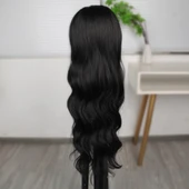Siyah Dalgalı Fiber Sentetik Tül Peruk thumbnail 5