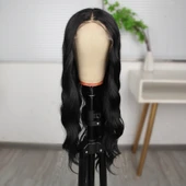 Siyah Dalgalı Fiber Sentetik Tül Peruk thumbnail 2
