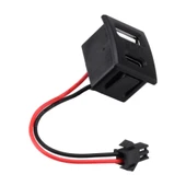 Type-C / Usb A Dişi Soket Kavisli  2 Pin 10cm Kablo Jst Çift Usb 5V 2A Panel Montaj Cep Telefonu Tablet Led Lamba Şarj Adaptör Fan thumbnail 5