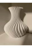 3Duman Fibonacci Vazo Figürü - Beyaz - 20cm thumbnail 1