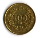 T.C. 100 Lira 1989 (mp1925) thumbnail 2