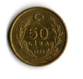 T.C. 50 Lira 1989 (mp1930) thumbnail 2