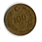 T.C. 100 Lira 1990 (mp1940) thumbnail 2