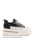 Siyah Yüksek Taban Kadın Sneaker thumbnail 1