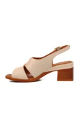 Bej Kadın Topuklu Sandalet thumbnail 2