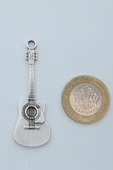 Gitar Gümüş Kaplama Örme Zincir Kolye thumbnail 4