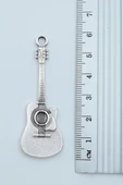 Gitar Gümüş Kaplama Örme Zincir Kolye thumbnail 3