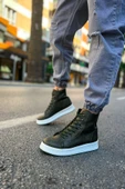 Bağcıklı Erkek Sneaker Bot Haki thumbnail 3