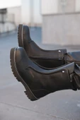 Fermuarlı Erkek Düz Bot Siyah thumbnail 2