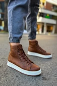Bağcıklı Erkek Sneaker Bot Taba thumbnail 1