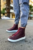 Bağcıklı Erkek Sneaker Bot Bordo thumbnail 1