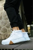 Bağcıklı Erkek Sneaker Bot Beyaz Beyaz thumbnail 1