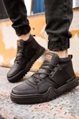 Bağcıklı Erkek Sneaker Bot Siyah Siyah thumbnail 2