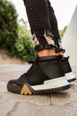 Bağcıklı Erkek Sneaker Bot Siyah Siyah thumbnail 2