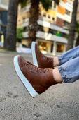 Bağcıklı Erkek Sneaker Bot Taba thumbnail 4