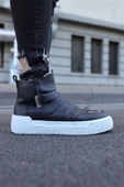 Fermuarlı Erkek Düz Bot Siyah thumbnail 1