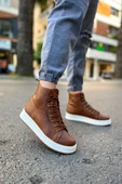 Bağcıklı Erkek Sneaker Bot Taba thumbnail 2