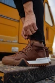 Bağcıklı Erkek Sneaker Bot Taba thumbnail 3