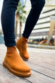 Düz Triko Erkek Sneaker Bot Taba thumbnail 3