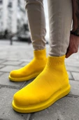 Düz Triko Erkek Sneaker Bot Sarı thumbnail 2