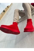 Düz Triko Erkek Sneaker Bot Kırmızı thumbnail 3