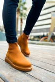 Düz Triko Erkek Sneaker Bot Taba thumbnail 2