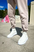 Düz Triko Erkek Sneaker Bot Beyaz thumbnail 3