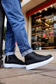 Bağcıklı Erkek Sneaker Bot Siyah thumbnail 3