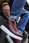Bağcıklı Erkek Sneaker Bot Bordo thumbnail 1
