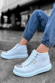 Bağcıklı Erkek Sneaker Bot Beyaz thumbnail 2