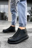 Bağcıklı Erkek Sneaker Bot Siyah thumbnail 4