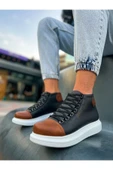 Bağcıklı Erkek Sneaker Bot Siyah Taba thumbnail 2