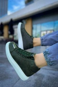 Bağcıklı Erkek Sneaker Bot Haki thumbnail 3