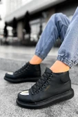 Bağcıklı Erkek Sneaker Bot Siyah thumbnail 3