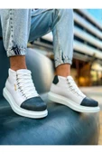 Bağcıklı Erkek Sneaker Bot Beyaz Antrasit thumbnail 2