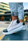 Bağcıklı Erkek Sneaker Bot Beyaz Antrasit thumbnail 3