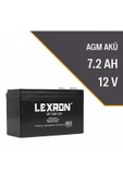 Lexron 7.2A - 12V  Kuru Tip Akü (Agm Akü) thumbnail 1