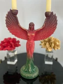 İsis melek kanadı şamdan biblo Renkli thumbnail 1