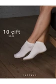 Patik   beyaz Düz 10 Çift thumbnail 1