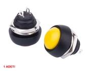 12mm PBS-33B 2 Pin Push Buton Sarı  ON OFF 1A 250V Mini Yuvarlak Su Geçirmez Anahtar Momentary Switch thumbnail 5