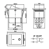16A 250V On / Off Anahtar  Latch 4 Pin Buton Yüksek Akım Kcd4 Led Işıklı Switch Panel Tip Montaj Kutu Güç Kontrol Makine Motor Araba thumbnail 8