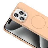 iPhone 15 Pro Kılıf Kablosuz Şarj Özellikli Ruby Silikon Kapak thumbnail 5