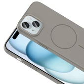 iPhone 15 Kılıf Kablosuz Şarj Özellikli Ruby Silikon Kapak thumbnail 5
