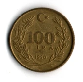 T.C. 100 Lira 1990 (mp2015) thumbnail 2