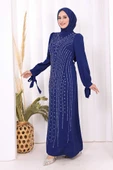 Taş Detaylı Elbise 3935 Saks thumbnail 3